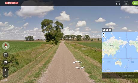 Skjermdump fra GeoGuessr